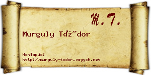 Murguly Tódor névjegykártya